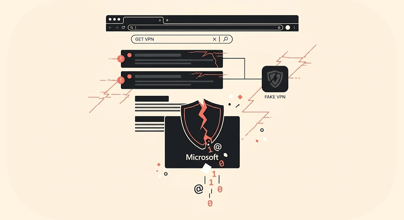 Microsoft met en garde contre une campagne d'empoisonnement SEO diffusant de fausses applications VPN pour voler des informations d'identification