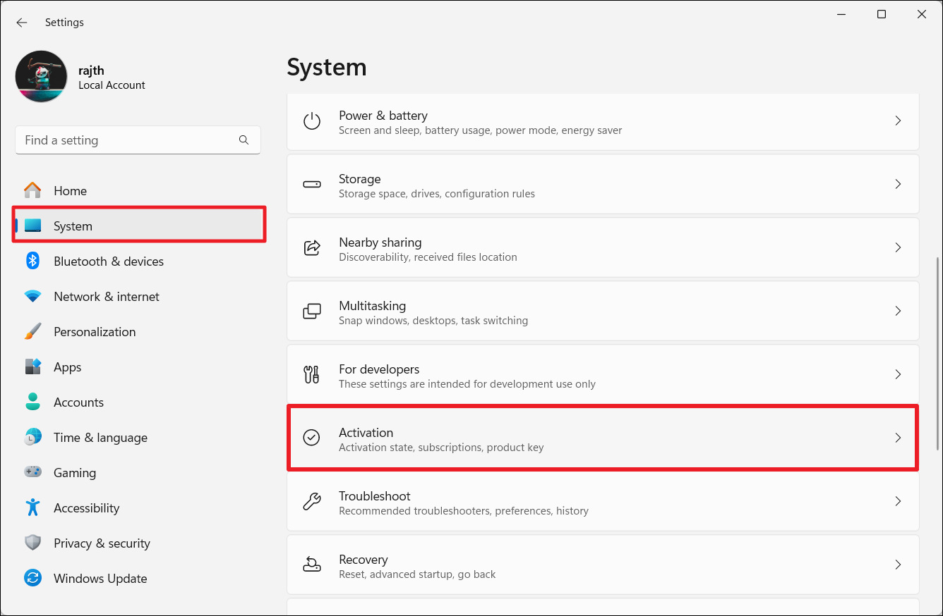 La touche du produit d'activation Windows ne fonctionne pas sur Windows