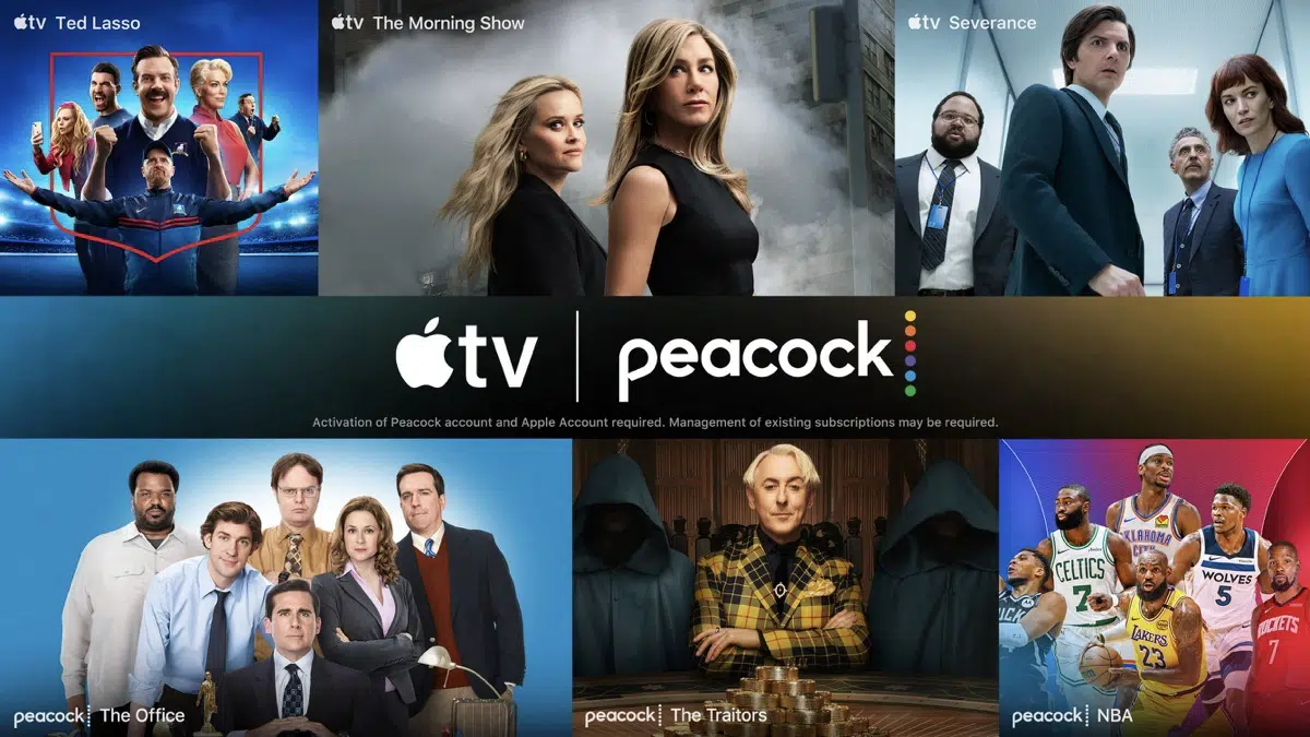 Apple et NBCUniversal lancent le forfait Apple TV et Peacock avec 30 % d'économies