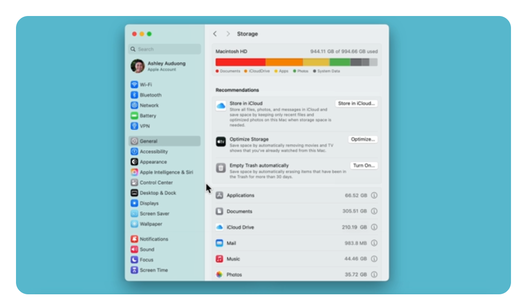 Comment vérifier le stockage du MacBook Pro